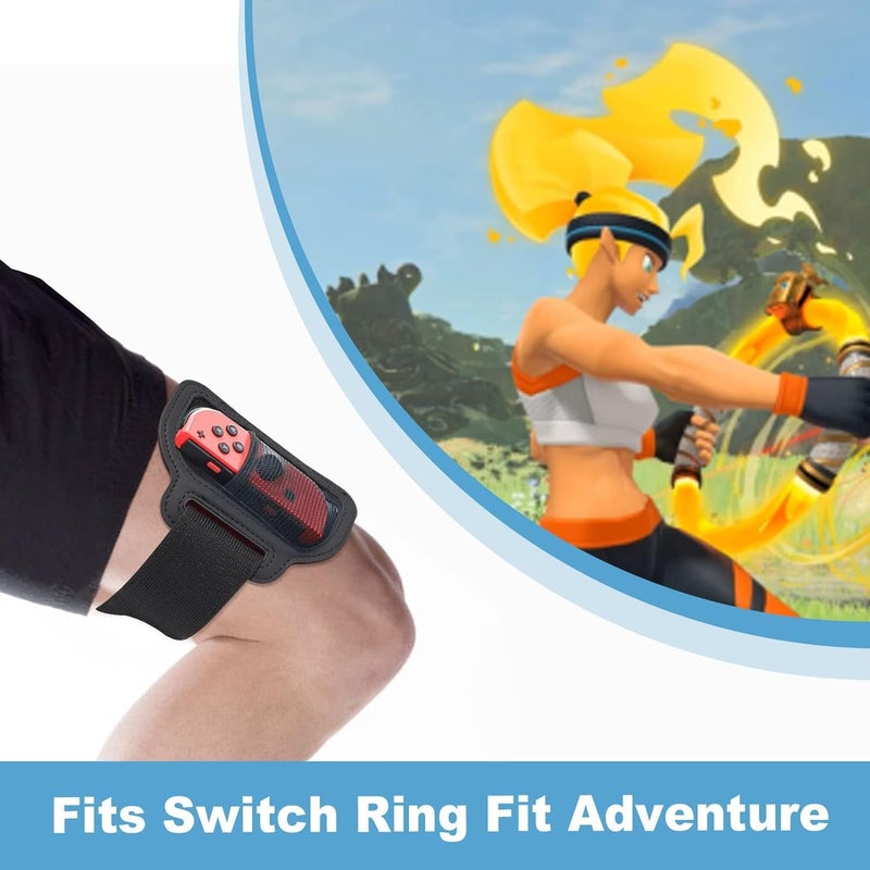 JoyHood Leg Strap for Switch/Switch OLED Joy-Con Controller, Game Accessories Compatible with Switch Sports Play Soccer/Ring Fit Adventure, Adjustable Elastic Switch Leg Straps - Image 3